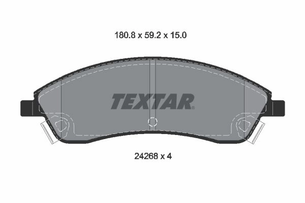Тормозные колодки дисковые, комплект TEXTAR 2426801 24268 139 0 4 24268 511743