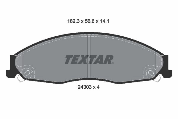 Тормозные колодки дисковые, комплект TEXTAR 511767 23957 2430301 24303