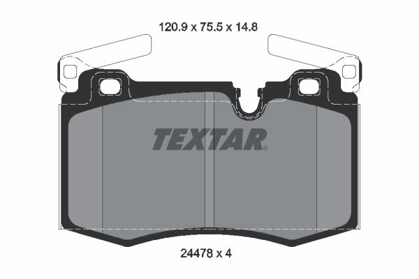 Тормозные колодки дисковые, комплект TEXTAR 511861 2447801 24478 24478 148 0 4