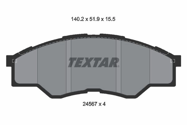 Тормозные колодки дисковые, комплект TEXTAR 511915 24567 2456701 24567 155 0 4 изображение 0