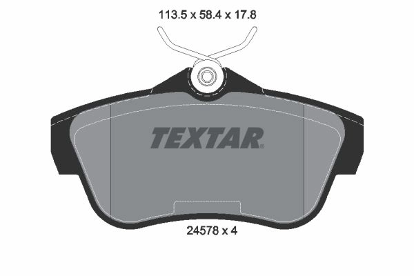Тормозные колодки дисковые, комплект TEXTAR 2457803 24578 1193577508 24578 178 0 4