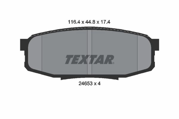 Тормозные колодки дисковые, комплект TEXTAR 511951 24653 2465301 24653 174 0 4 изображение 0