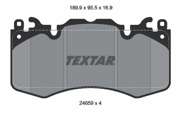 Тормозные колодки дисковые, комплект TEXTAR 511952 24659 2465901 24659 169 0 4 изображение 0