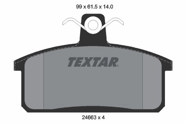 Тормозные колодки дисковые, комплект TEXTAR 2466301 24663 140 0 4 511954 24663 изображение 0