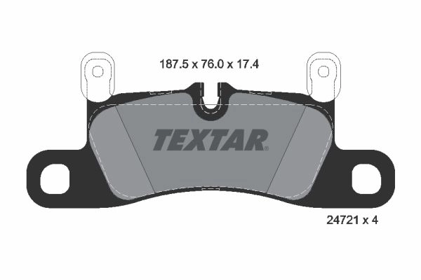Тормозные колодки дисковые, комплект TEXTAR 2472102 24721 24721 174 0 4 511990