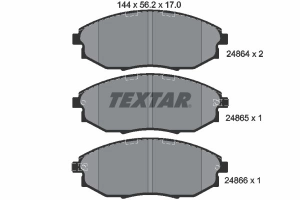 Тормозные колодки дисковые, комплект TEXTAR 24864 512049 24864 170 0 5 2486401 изображение 0