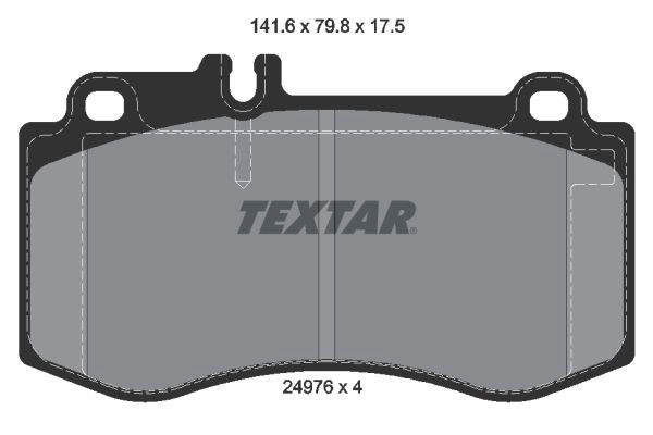 Тормозные колодки дисковые, комплект TEXTAR 2497601 24976 512082 24976 175 0 4 изображение 0