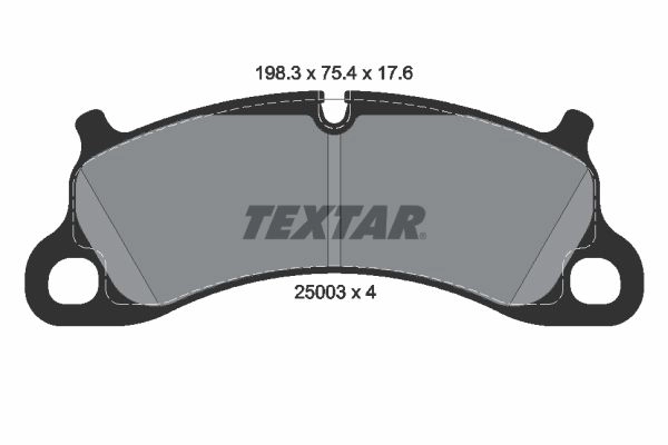 Тормозные колодки дисковые, комплект TEXTAR 25003 2500301 25003 173 0 4 512087