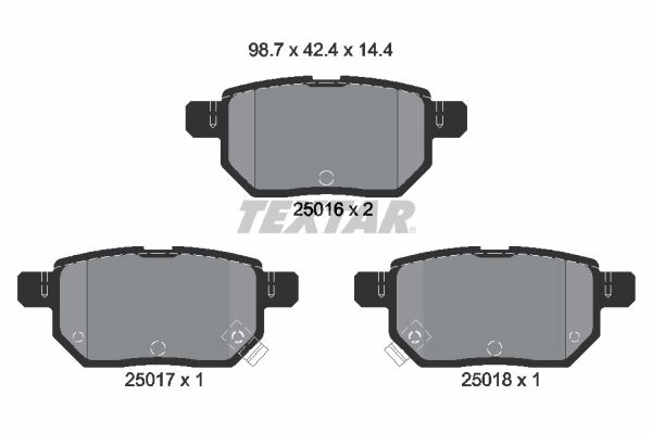 Тормозные колодки дисковые, комплект TEXTAR 25016 2501601 512093 25016 143 0 5 изображение 0