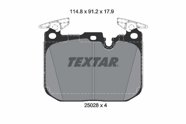 Тормозные колодки дисковые, комплект TEXTAR 25028 179 0 4 512099 25028 2502805 изображение 0
