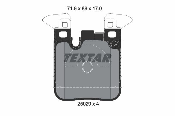 Тормозные колодки дисковые, комплект TEXTAR 25029 25029 170 0 4 2502902 512101 изображение 0