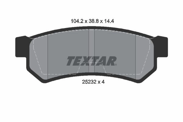 Тормозные колодки дисковые, комплект TEXTAR 25232 2523201 512186 25232 144 0 4