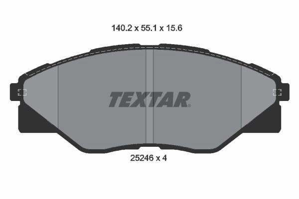 Тормозные колодки дисковые, комплект TEXTAR 2524601 25246 156 0 4 25246 512189
