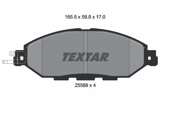 Тормозные колодки дисковые, комплект TEXTAR 2558901 25589 512248 25589 170 0 4