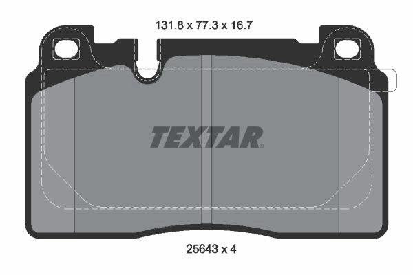 Тормозные колодки дисковые, комплект TEXTAR 512265 2564305 25643 167 0 4 25643