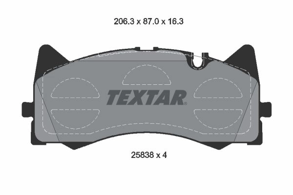 Тормозные колодки дисковые, комплект TEXTAR NX NNB 1425578241 2583801
