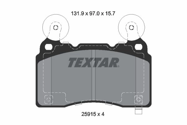 Тормозные колодки дисковые, комплект TEXTAR 2591501 7 7J4UCH 1425578277 изображение 0