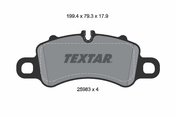 Тормозные колодки дисковые, комплект TEXTAR Z 1TKD 2598303 1437841927 изображение 0