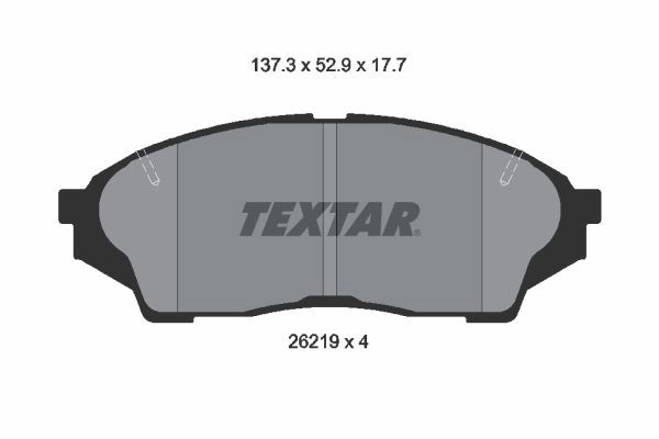 Тормозные колодки дисковые, комплект TEXTAR 1437027238 2621901 M6EQ1 5 изображение 0