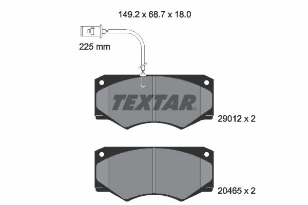 Тормозные колодки дисковые, комплект TEXTAR 2901201 29012 512340 20465 изображение 0