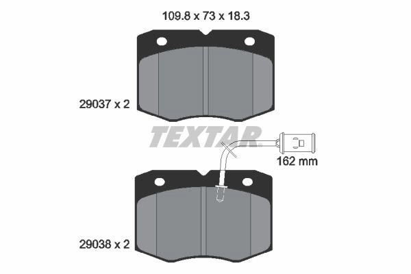 Тормозные колодки дисковые, комплект TEXTAR 2903701 29037 512353 29037 183 0 5 T4136 изображение 0