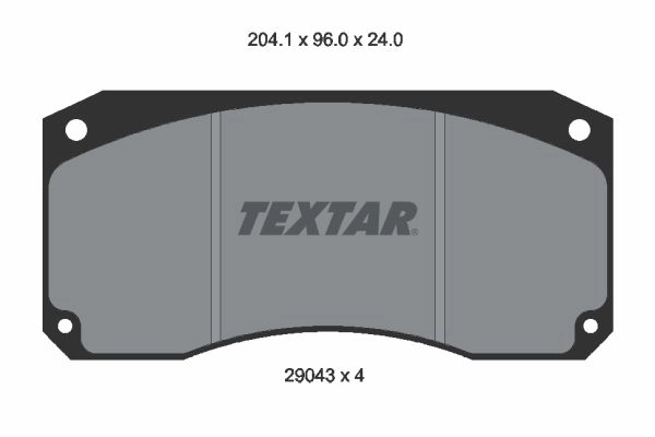 Тормозные колодки дисковые, комплект TEXTAR 29043 2904303 512357 29043 240 0 4 T3018 изображение 0