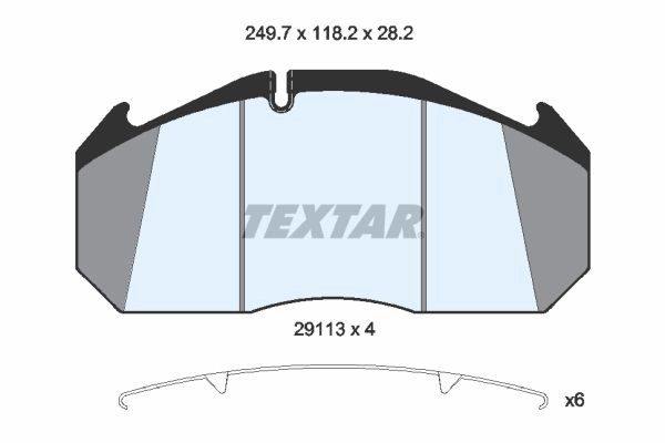 Тормозные колодки дисковые, комплект TEXTAR 29113 282 1 4 T3023 2911307 512394 29113 - Изображение 1