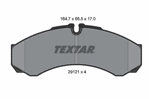 Тормозные колодки дисковые, комплект TEXTAR 512398 2912111 29121 29121 170 0 4 T3035 - Изображение 1