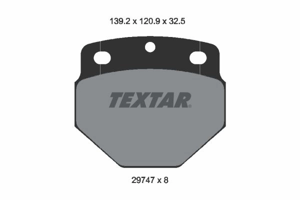 Тормозные колодки дисковые, комплект TEXTAR 29747 325 0 8 T456 512534 29747 2974703 изображение 0