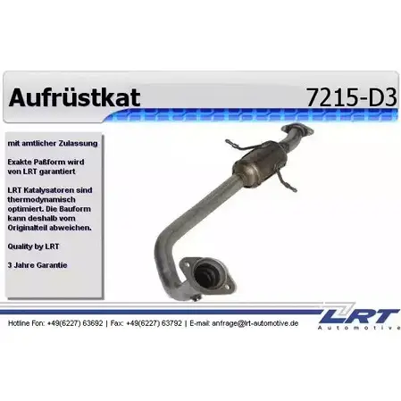 Катализатор для переоборудования LRT 1213870972 7215-D3 ZFTE1RZ AMC ANVG изображение 0