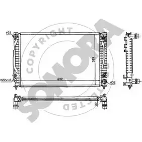 Радиатор охлаждения двигателя SOMORA 021340E 1218817217 XYBPV 8MA6X VG изображение 0