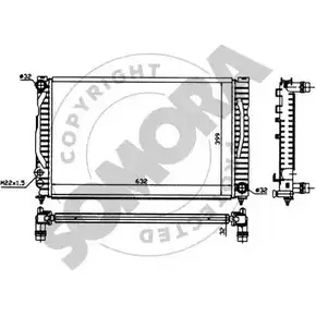 Радиатор охлаждения двигателя SOMORA VVQV SG 021342 1218817243 LCNAD