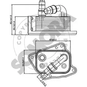 Масляный радиатор двигателя SOMORA CUG9TV O VXMQG4G 040765 1218818237 изображение 0