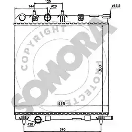 Радиатор охлаждения двигателя SOMORA D45ZM X 1218818887 050440E X41DS изображение 0