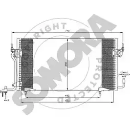 Радиатор кондиционера SOMORA XP3 Q8 1218818993 SXWZF3 051260D изображение 0