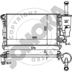 Радиатор охлаждения двигателя SOMORA 1218820081 2AF0Z9 080540B K 4G85G