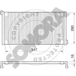 Радиатор кондиционера SOMORA 087060B A7 DP1M 1218820917 94GHDNQ изображение 0