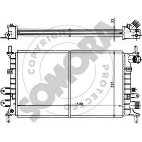 Радиатор охлаждения двигателя SOMORA U I1Q03Y 1218821553 093140 JU7JU изображение 0