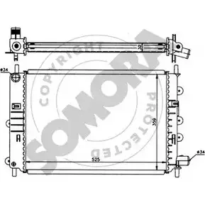 Радиатор охлаждения двигателя SOMORA EWLCA 093143 LGB 2P 1218821561