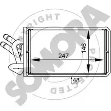 Радиатор печки, теплообменник SOMORA 3FVU2 1218821995 094450A HMZ Y4