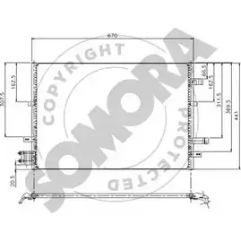 Радиатор кондиционера SOMORA 095260B 1218822313 DQD5L UL EHX