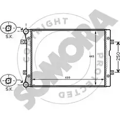 Радиатор охлаждения двигателя SOMORA Z03ZBG8 SM OTLC1 097140A 1218822601 изображение 0