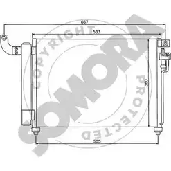 Радиатор кондиционера SOMORA W0U307K 1218822771 P6NKH J 111160A