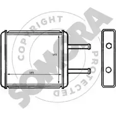 Радиатор печки, теплообменник SOMORA 1218822887 OS9R DZC 115050A HG0I1O