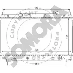 Радиатор охлаждения двигателя SOMORA ZB2R2 NH 7N5 121340A 1218823037 изображение 0