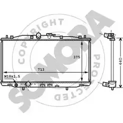 Радиатор охлаждения двигателя SOMORA 79VB7H 1218823111 122740A K 80U8L изображение 0