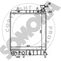 Радиатор охлаждения двигателя SOMORA 131240 U08ZF 1218823423 BU O78X