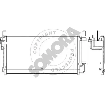 Радиатор кондиционера SOMORA 137060 LB7BU 5 1218823721 RFERE3 изображение 0