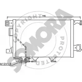 Радиатор кондиционера SOMORA 171360B QA605 A86P BOH 1218825511