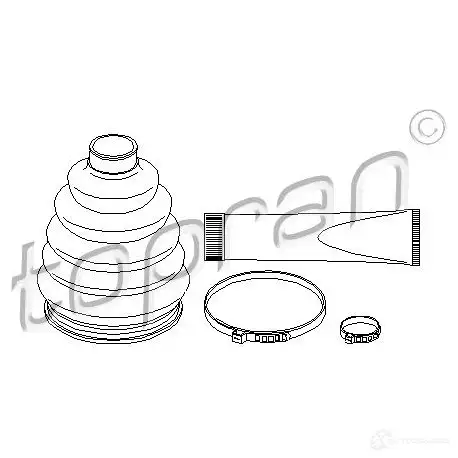 Пыльник шруса, ремкомплект TOPRAN 206989 2440839 QYHTB O изображение 0